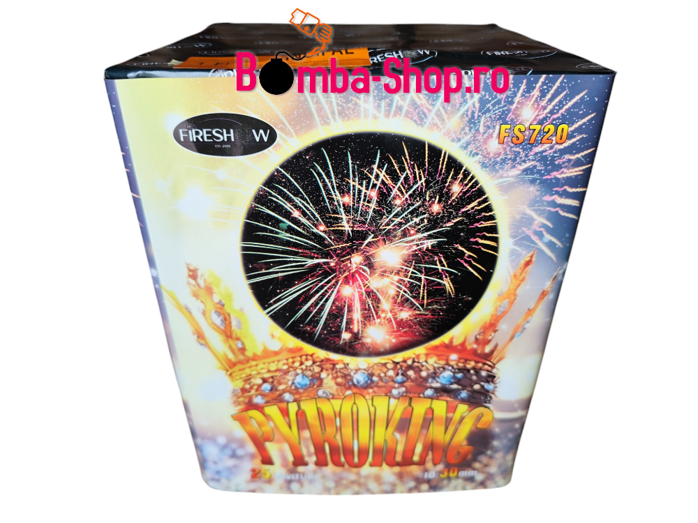 Baterie de Artificii - 25 foc, calibru 30mm - Pyroking (T1)