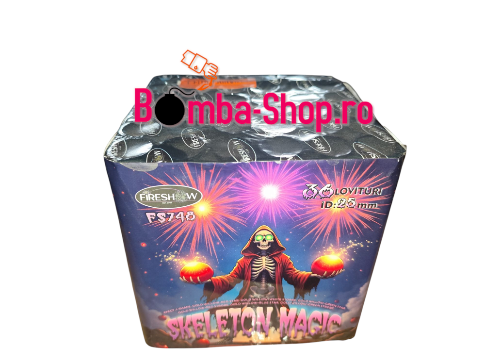 Baterie de Artificii - 36 foc, calibru 25mm - Skeleton Magic (T1)